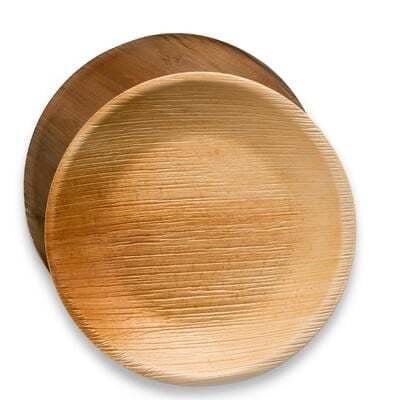 Get a perfectly finished 10 inch round areca palm leaf plate to spruce up your dining table